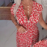 Matilde | Vestido Maxi de Algodão Leopardo