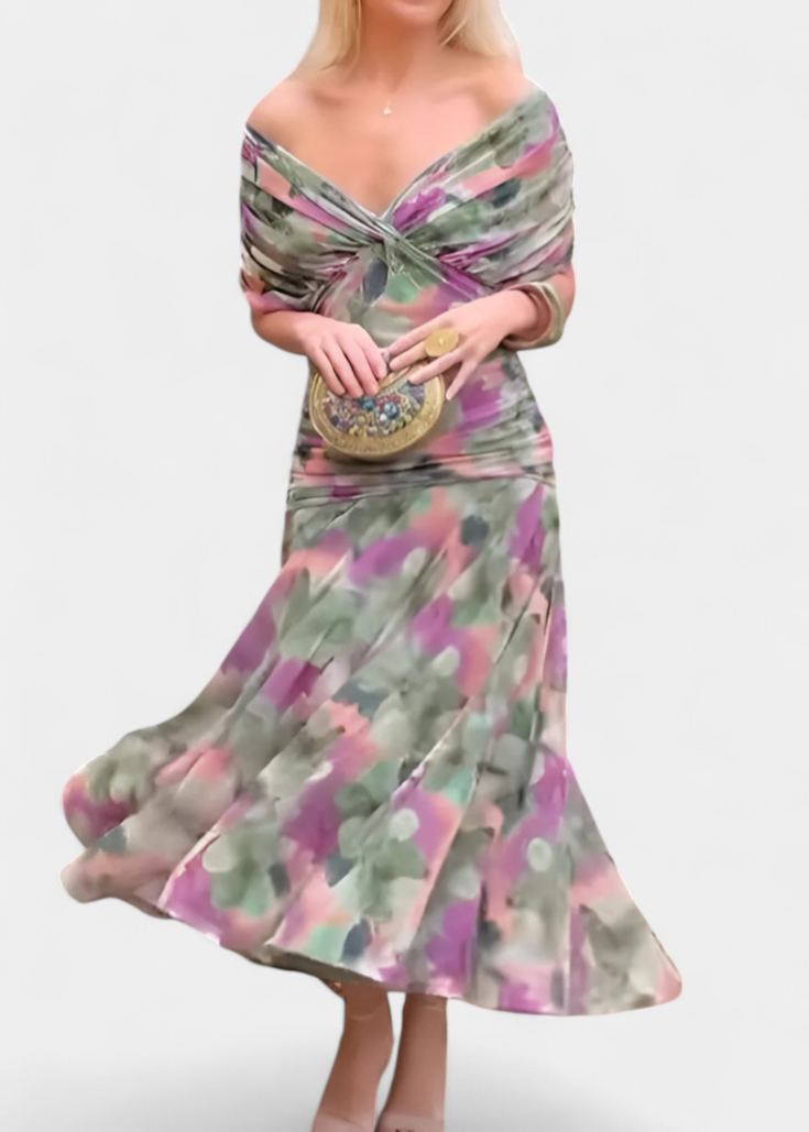 Luana - Vestido elegante com decote em V