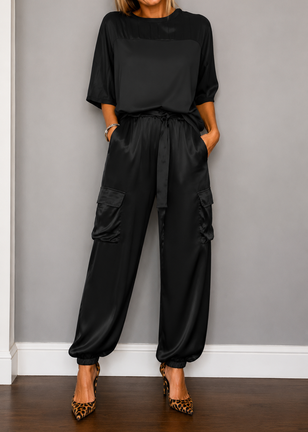 Luisa - Conjunto de Cetim Elegante