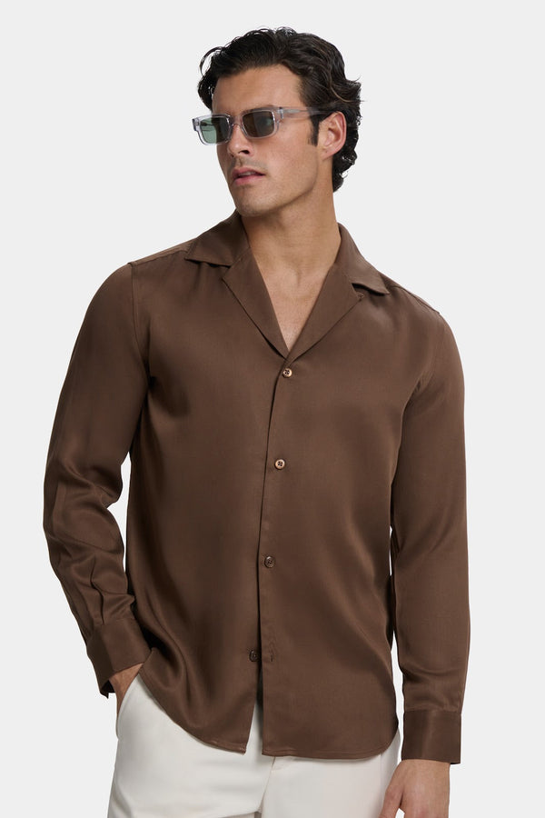 Camisa Branca de Gola Resort