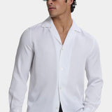 Camisa Branca de Gola Resort