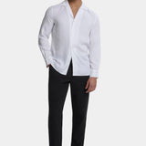 Camisa Branca de Gola Resort