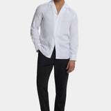 Camisa Branca de Gola Resort