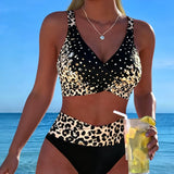 Biquíni Bralette Estampa de Leopardo