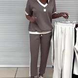 Roki | Conjunto feminino descontraído com top e calças