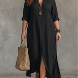 Vestido Camiseiro Amélia – Elegância Descontraída para Todos os Dias