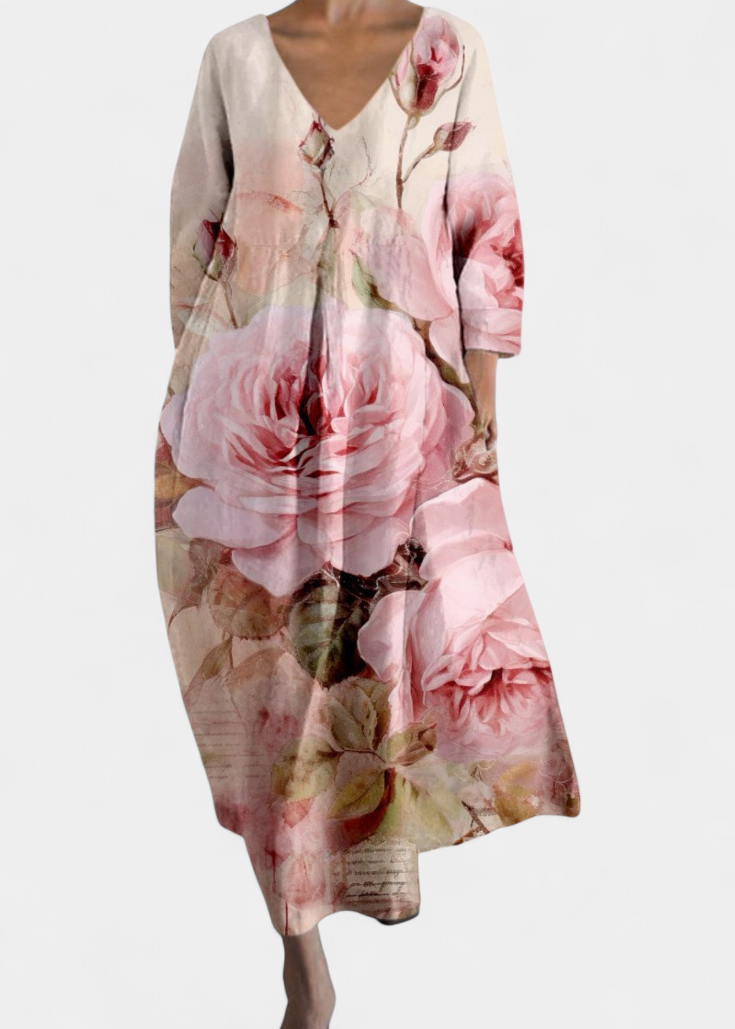 Ana - Vestido Fluido com Estampa