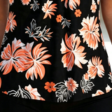 Tankini estampado com barriga coberta