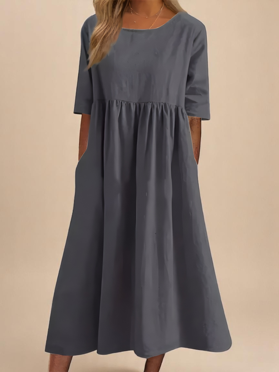 Minea - Vestido Em Algodão Arejado