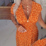 Matilde | Vestido Maxi de Algodão Leopardo