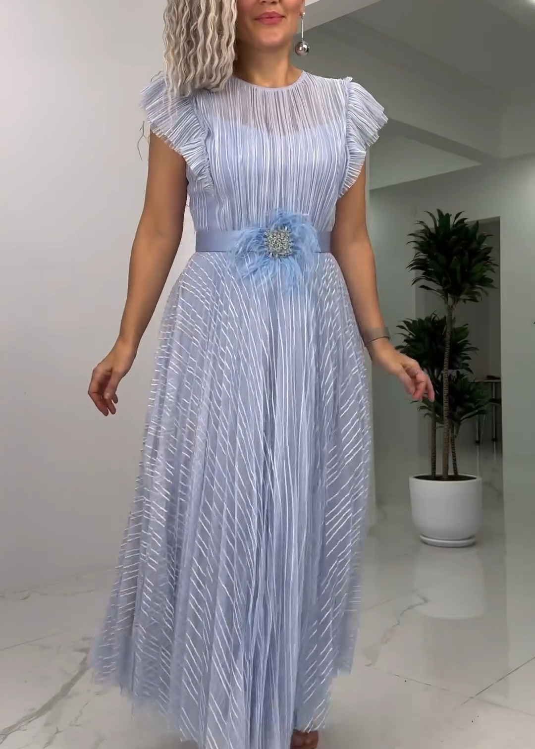 Gia | Vestido de chiffon ajustado