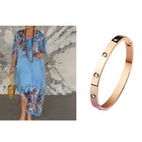 Ema | Vestido longo de chiffon elegante com estampa