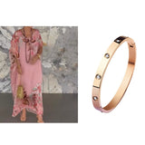 Ema | Vestido longo de chiffon elegante com estampa