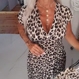 Matilde | Vestido Maxi de Algodão Leopardo