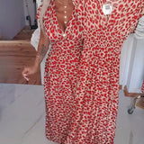 Matilde | Vestido Maxi de Algodão Leopardo