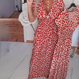 Matilde | Vestido Maxi de Algodão Leopardo