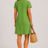 Vestido Mia em Linho e Algodão Colorido