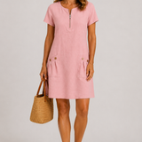 Vestido Mia em Linho e Algodão Colorido