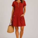 Vestido Mia em Linho e Algodão Colorido