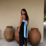 Joanna - Vestido em negro e azul