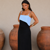Joanna - Vestido em negro e azul