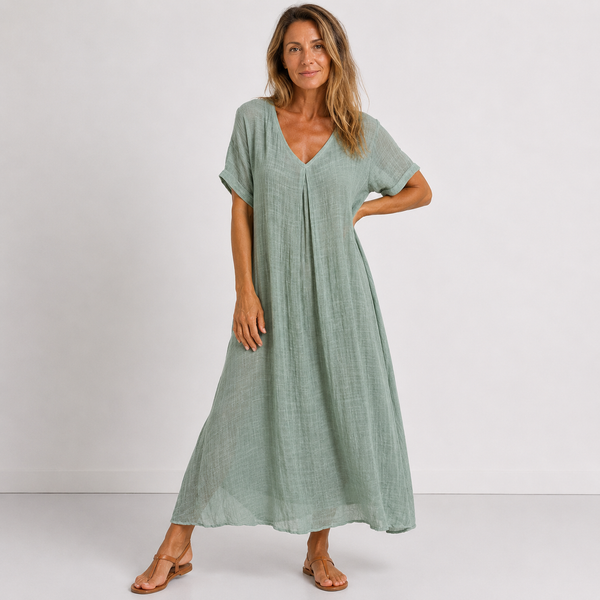 Vestido Jade Longo Fluido para o Verão!