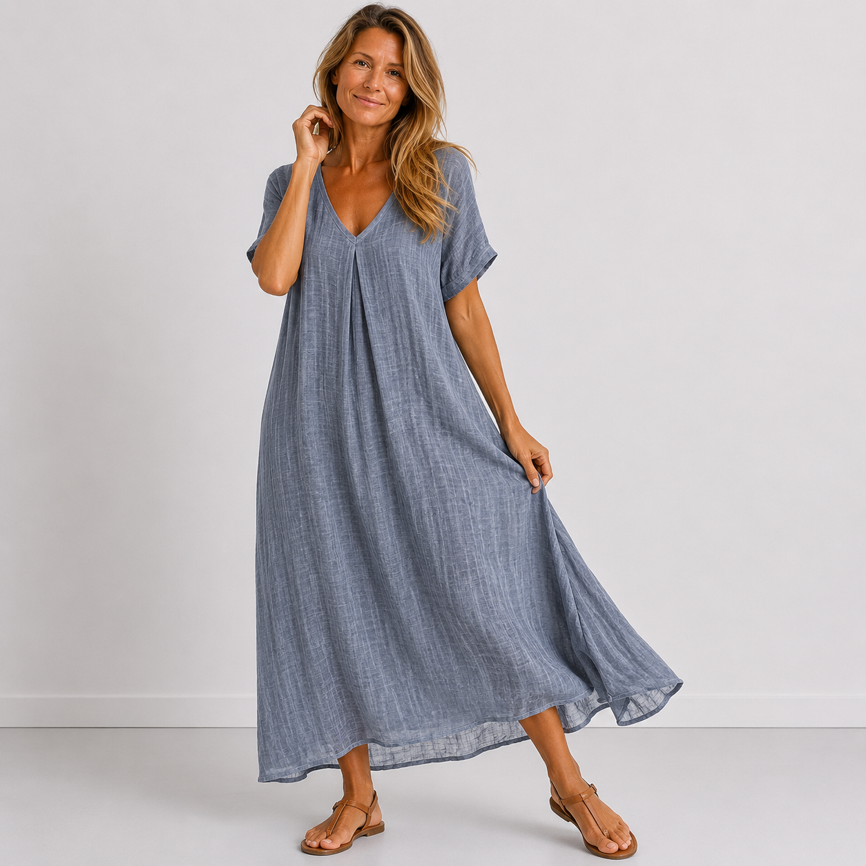 Vestido Jade Longo Fluido para o Verão!