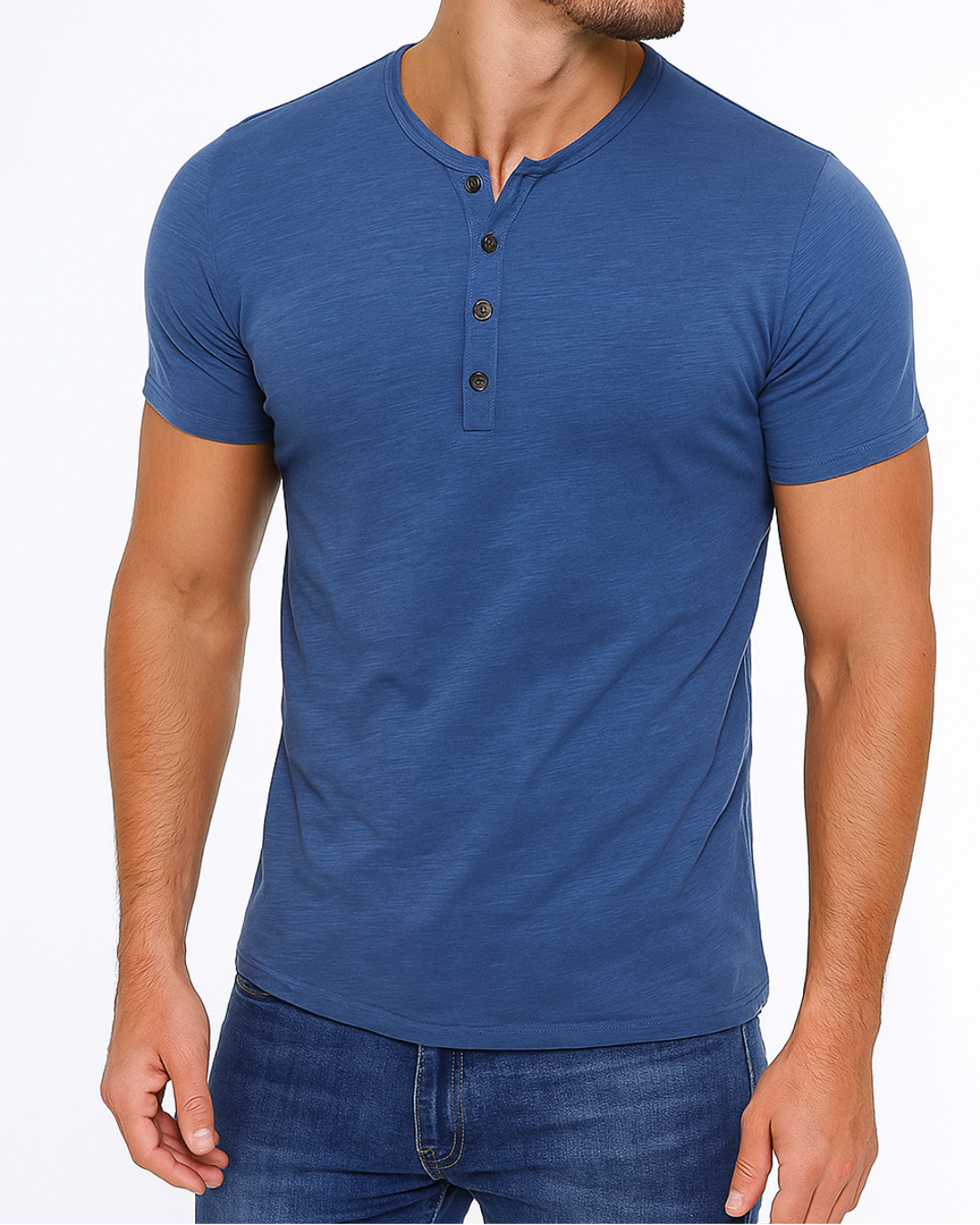 Camisa Henley - Gola com Botões