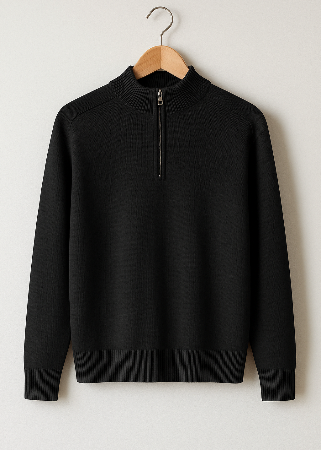 Pullover de Malha - Meio Zíper