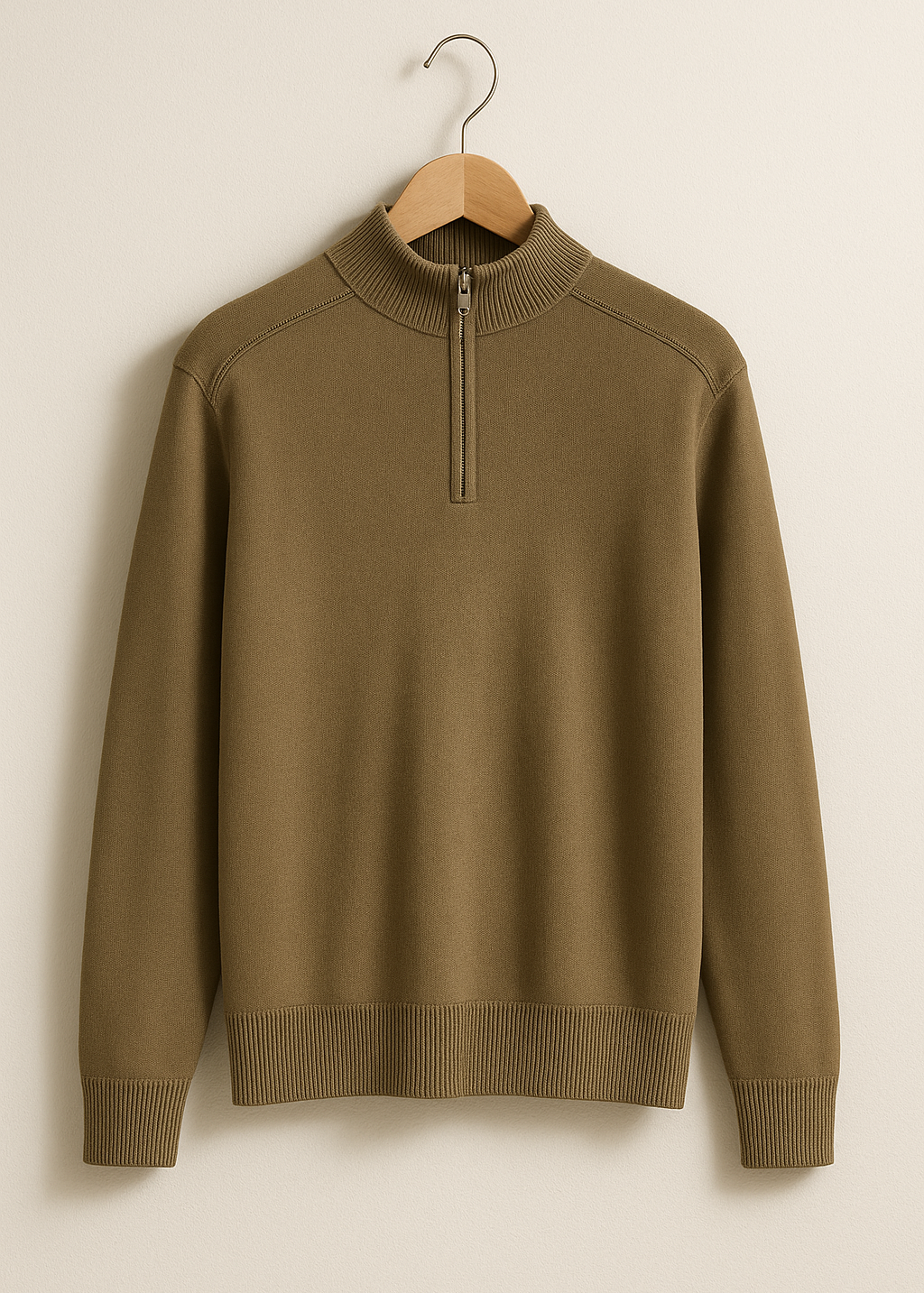 Pullover de Malha - Meio Zíper