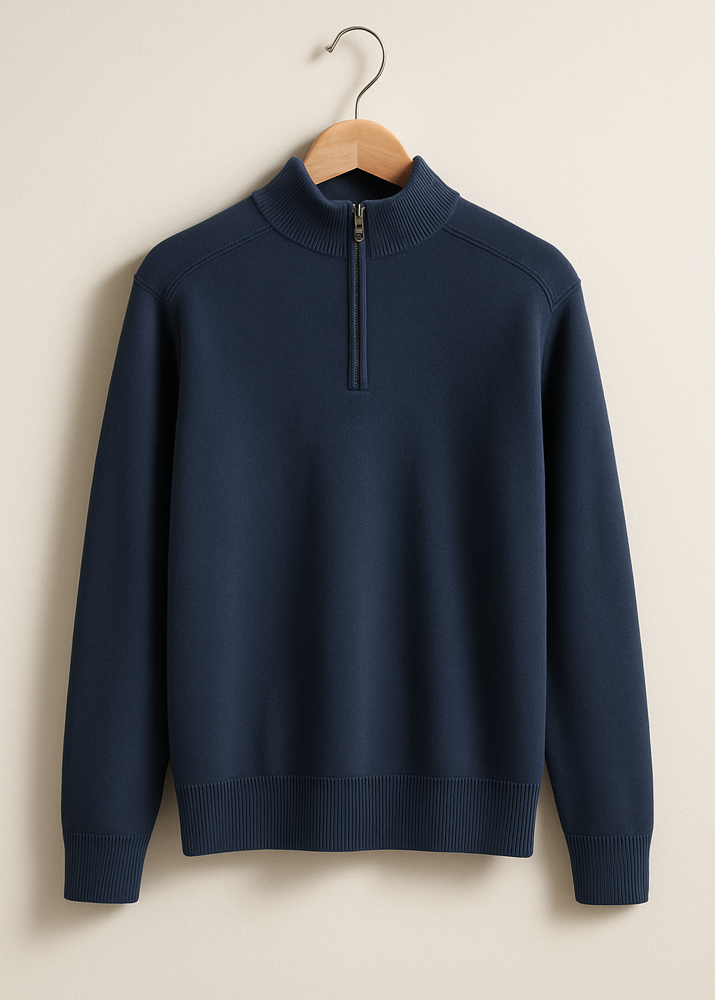 Pullover de Malha - Meio Zíper
