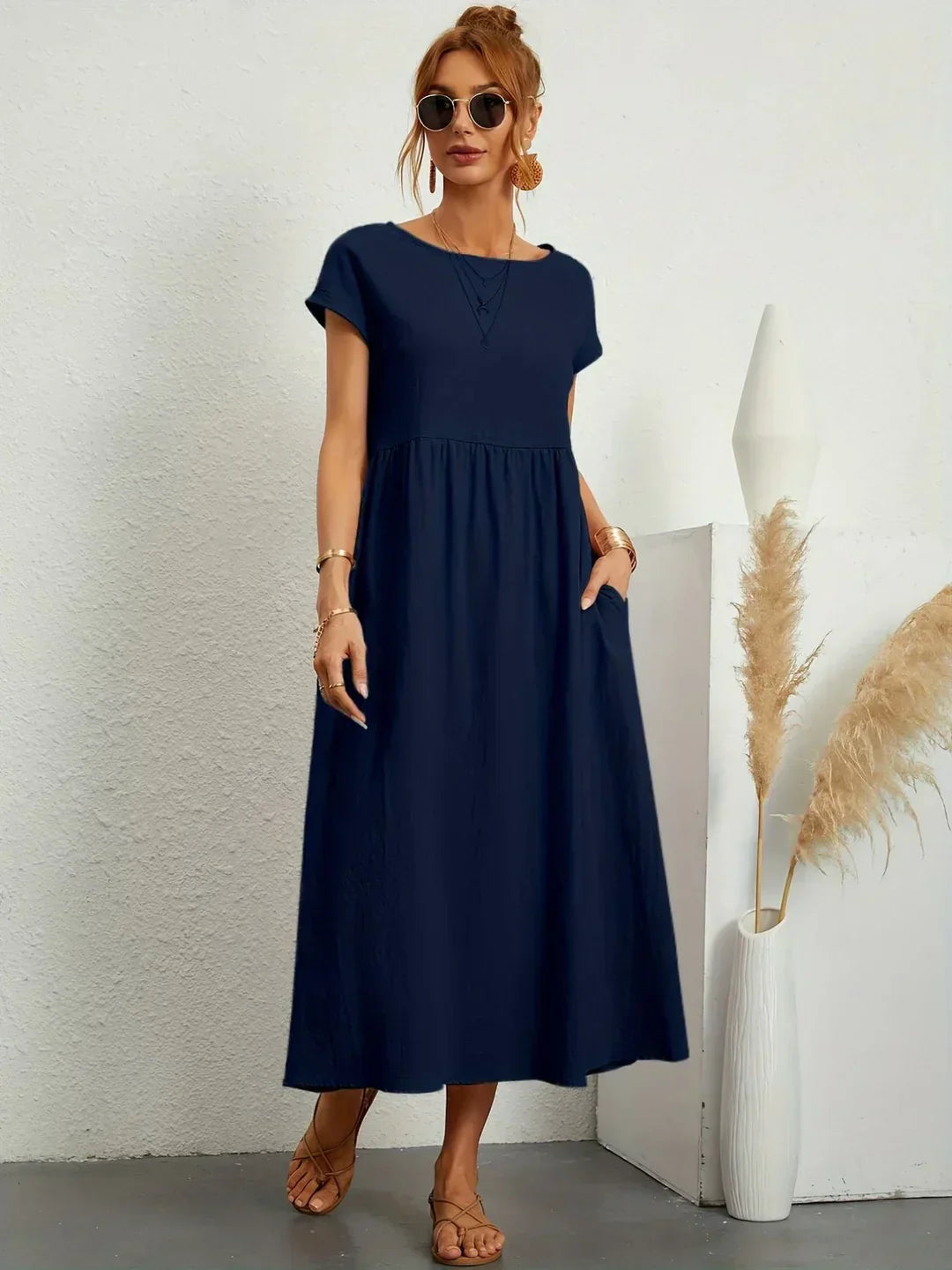 Gabriela | Vestido midi fluido de elegância intemporal
