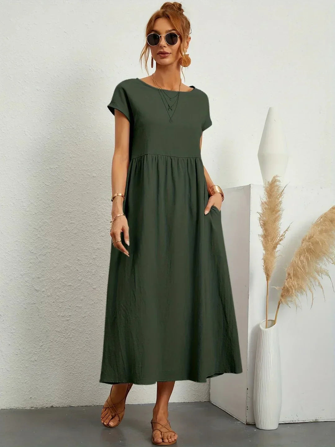 Gabriela | Vestido midi fluido de elegância intemporal