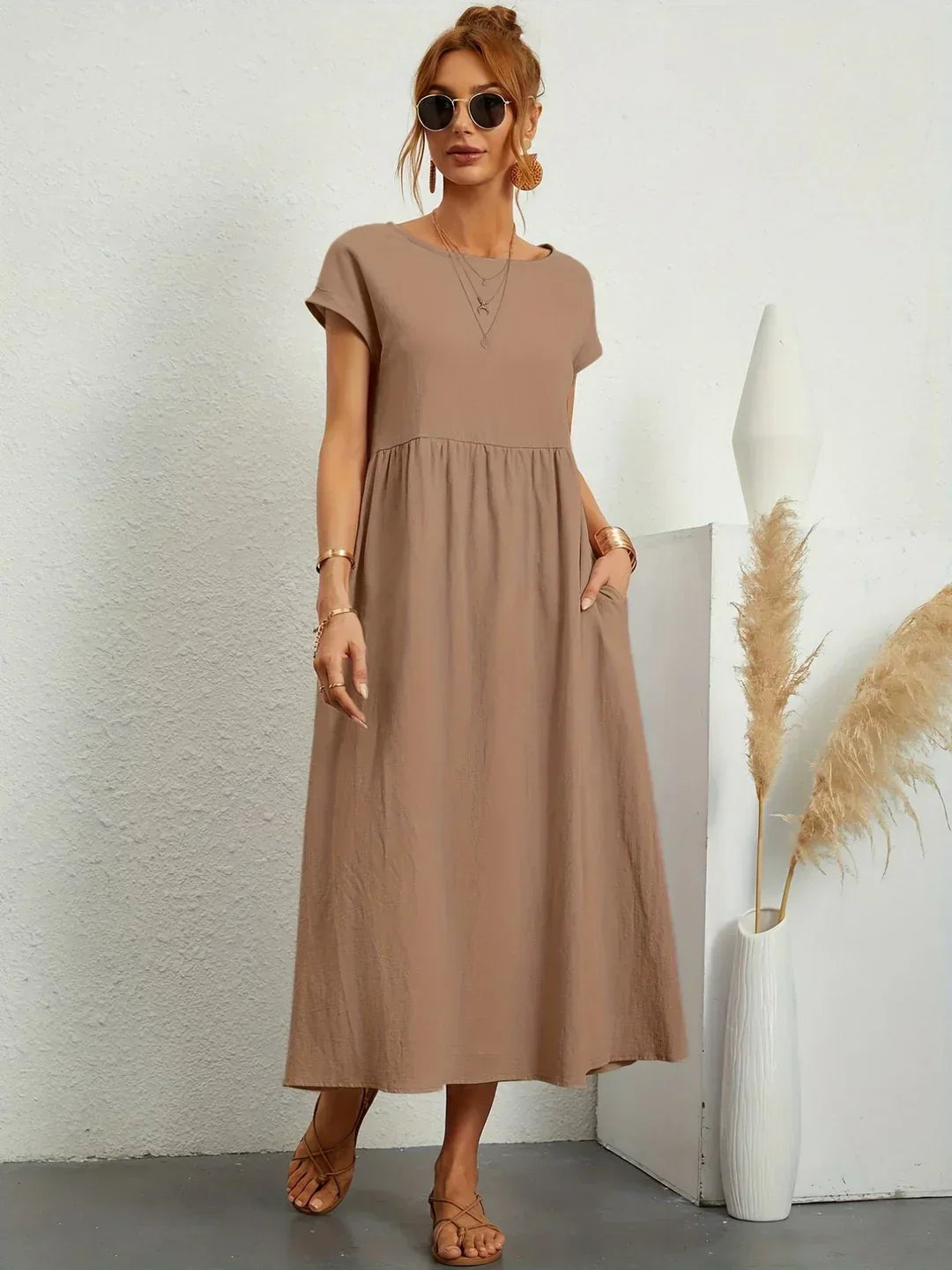 Gabriela | Vestido midi fluido de elegância intemporal