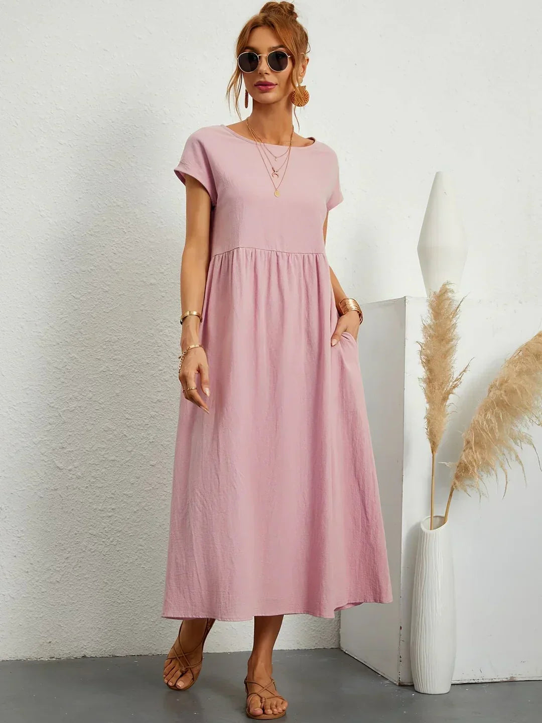 Gabriela | Vestido midi fluido de elegância intemporal
