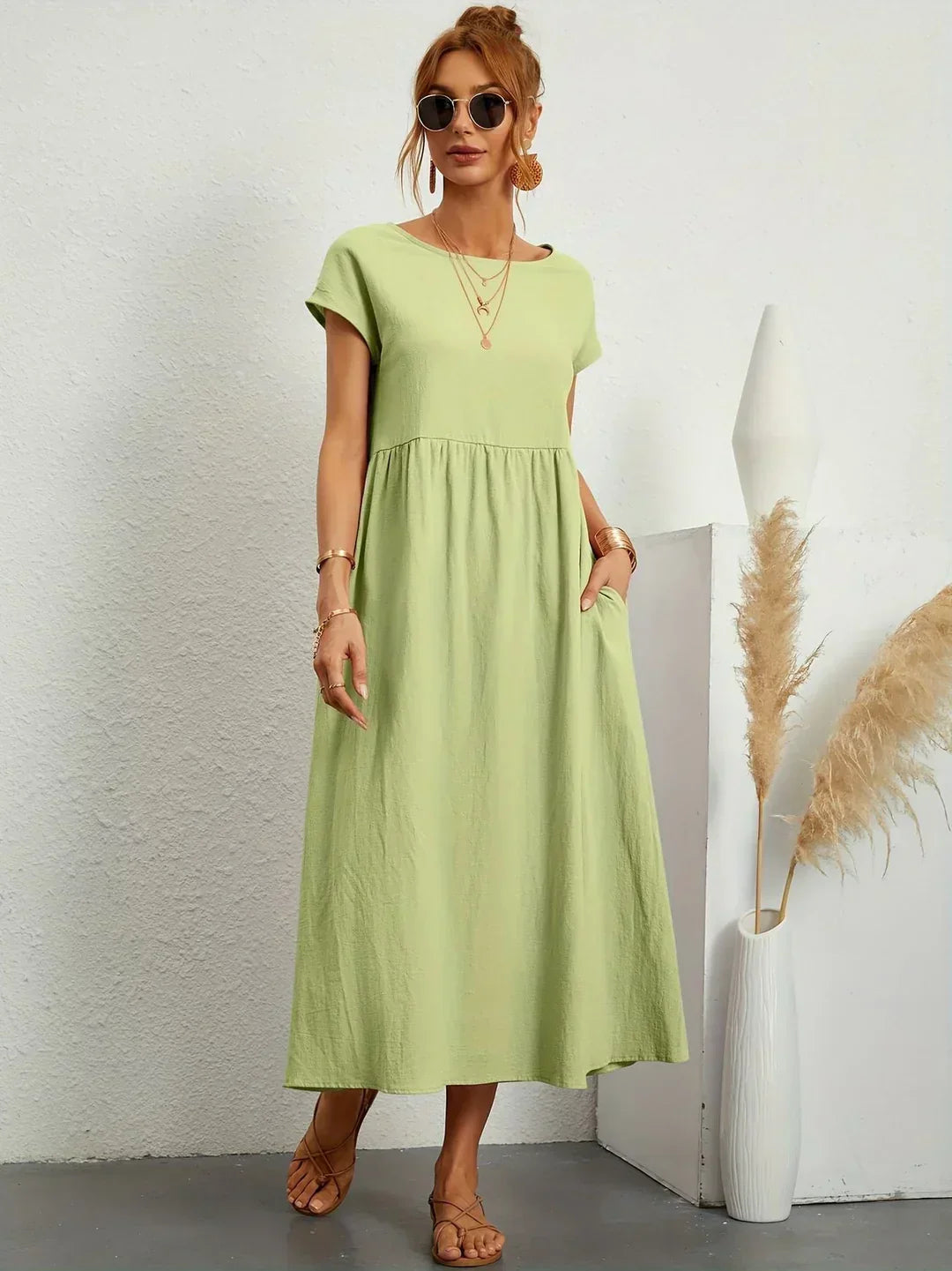 Gabriela | Vestido midi fluido de elegância intemporal