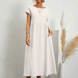 Gabriela | Vestido midi fluido de elegância intemporal