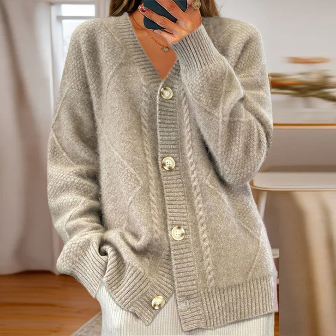 Eloísa - Cardigan de Malha Canelada