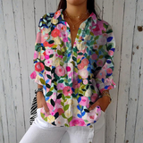 Sílvia - Blusa Floral Pintada à Mão