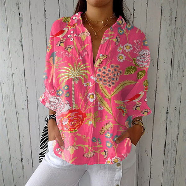 Joana - Blusa Tropical Estampa Floral
