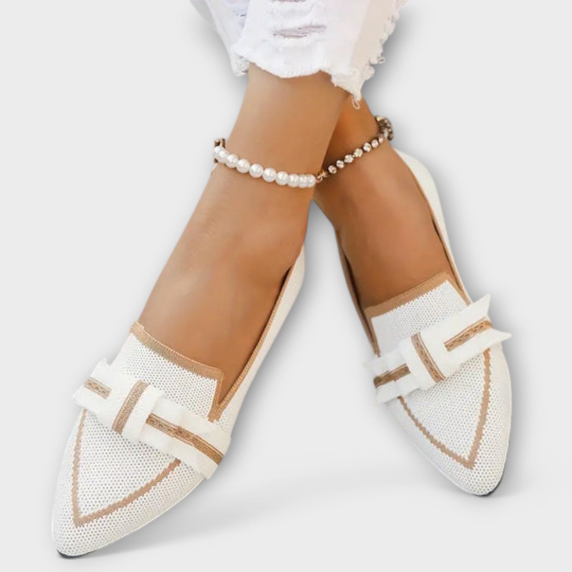 Dalva - Sapatos rasos para mulher com nó