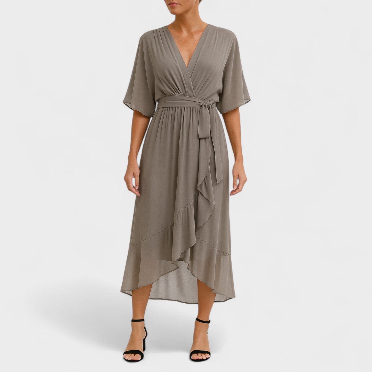 Ialina - Vestido elegante com cintura