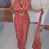 Matilde | Vestido Maxi de Algodão Leopardo