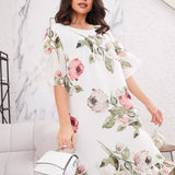Camélia | Vestido Midi Floral de Verão