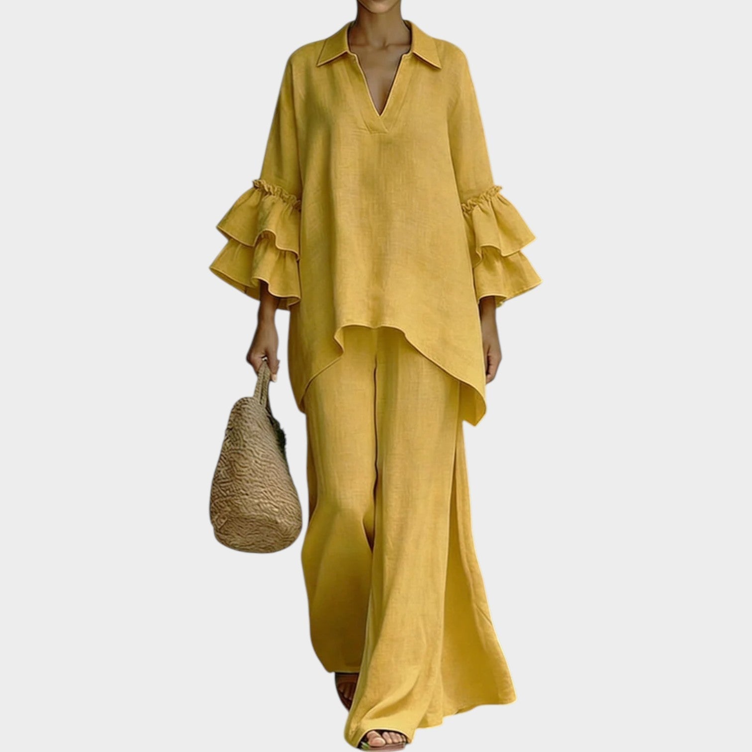 Conjunto Aiva Corte Solto e Fluido para o Verão