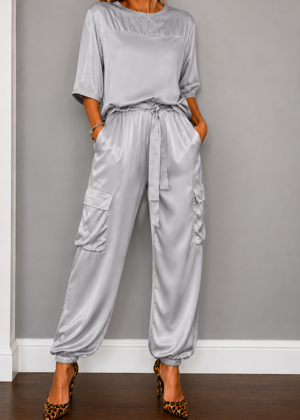 Luisa - Conjunto de Cetim Elegante