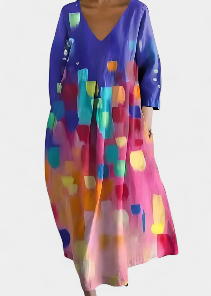 Ana - Vestido Fluido com Estampa