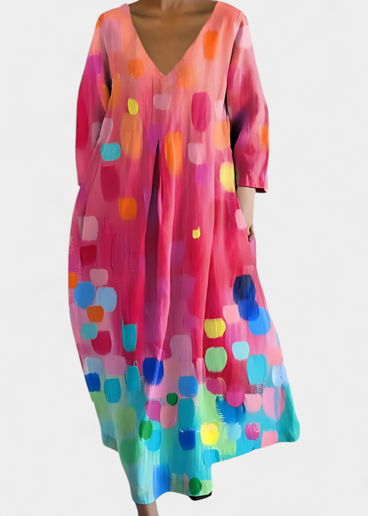 Ana - Vestido Fluido com Estampa