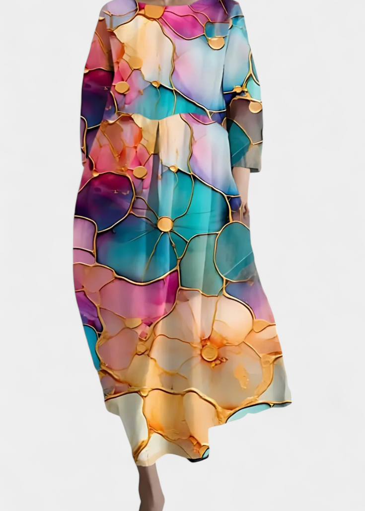 Ana - Vestido Fluido com Estampa